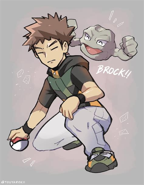 Brock And Geodude Pokemon And More Drawn By Touyarokii Danbooru