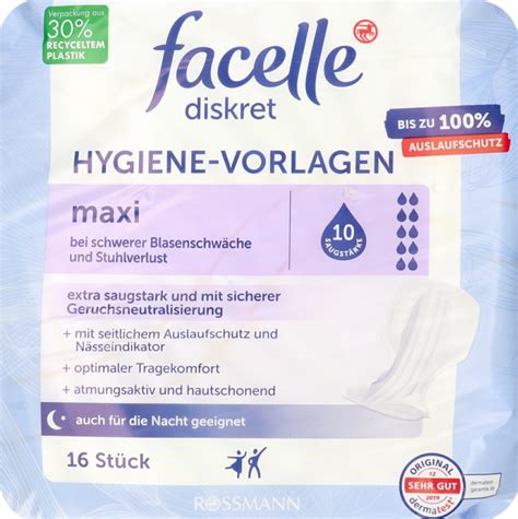 Facelle Diskret Maxi Wk Adki Higieniczne Szt Drogeria Rossmann Pl