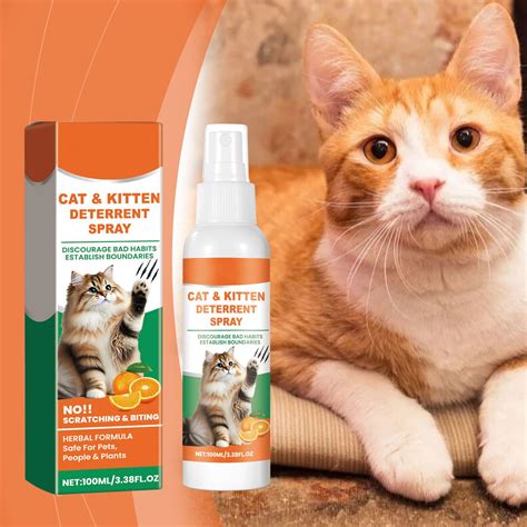 Cat Deterrent Spray 100ml Cat Repellent Indoor For Cat And Kitten No Scratch Spray For Cats