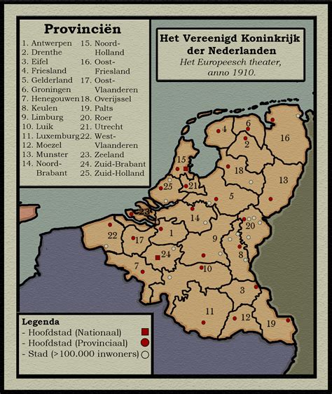 The United Kingdom Of The Netherlands 1910 R Imaginarymaps