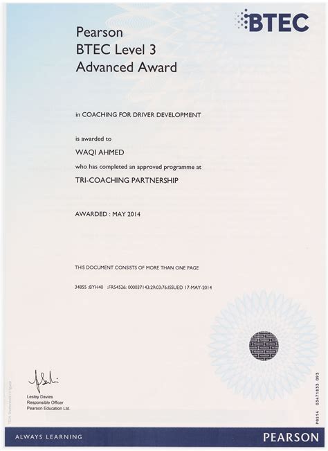 Btec Award In Coaching For Driver Development The Btec Level 3 Qualification Is For Instructors