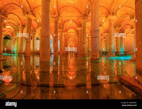 Istanbul Turkey November Roman Columns Inside Basilica