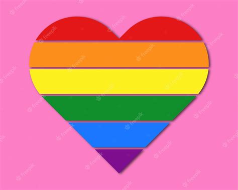 Premium Vector Bright Heart Pride Love Lgbt Heart Vector Lesbian Gay Bisexual Transgender