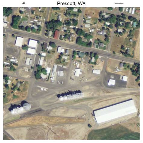 Aerial Photography Map of Prescott, WA Washington