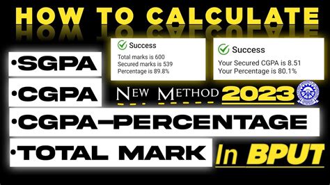 How To Convert CGPA To Percentage In BPUT CGPA SGPA Total Mark