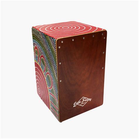 Hand Dot Painted Cajon - Red - Drum Factory