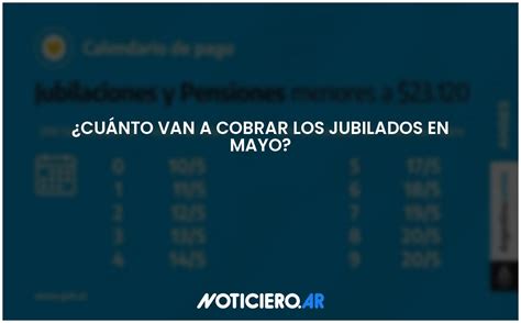 Cu Nto Van A Cobrar Los Jubilados En Mayo Actualizado