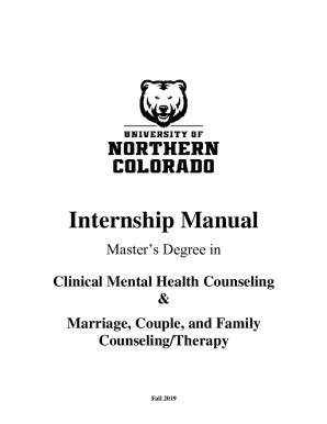 Fillable Online Mental Health Practicum And Internship Manual