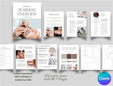 Editable Eyelash Business Plan Template Eyelash Business Etsy