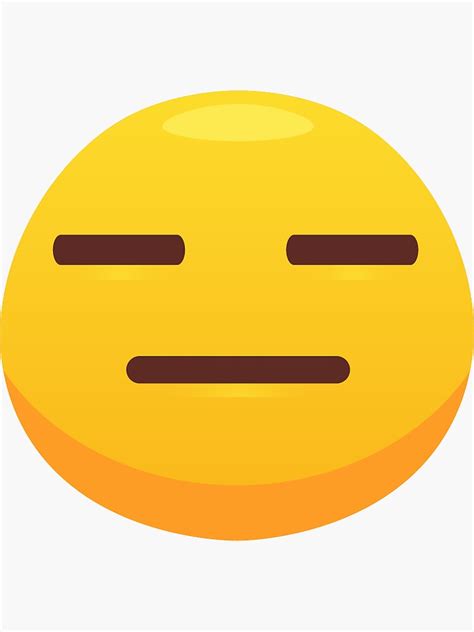 Not Interested Face Emoji Sticker For Sale By Uniqueace Redbubble