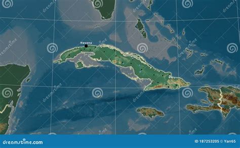 Cuba - Relief. Composition, Borders Stock Illustration - Illustration ...