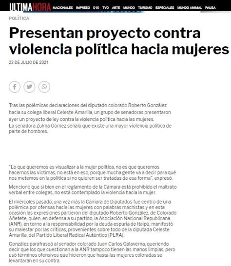 Presentan Proyecto Contra Violencia Pol Tica Hacia Mujeres