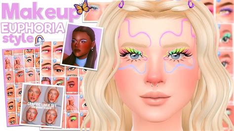 CC S Makeup Style Euphoria 50 Itens The Sims 4 Custom Content