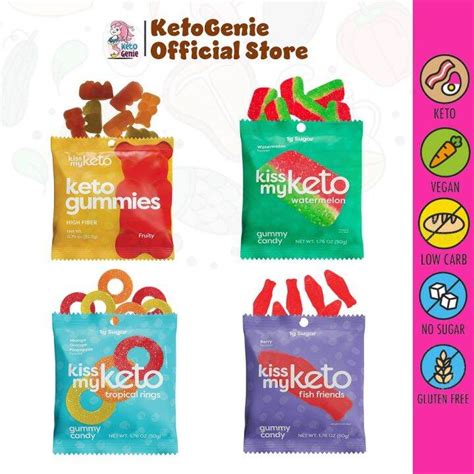 Kiss My Keto Keto Gummies Sugar Free Low Carb Ketogenic Diet And Diabetic Friendly Usa Lazada