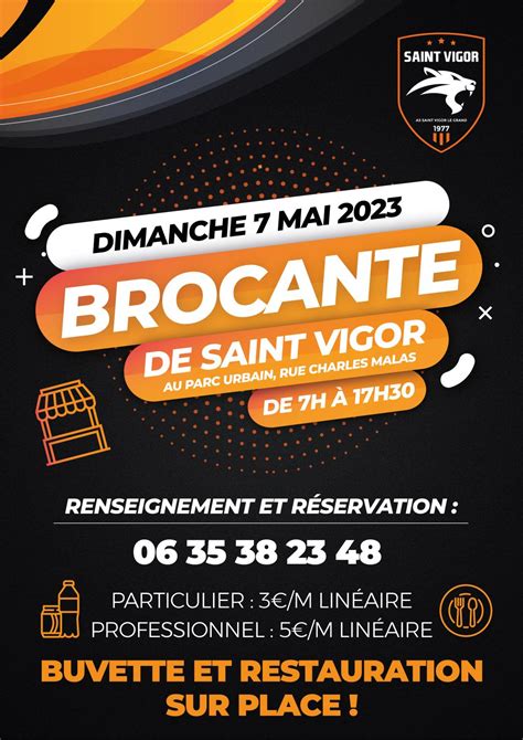 Affiche Brocante Saint Vigor Le Grand