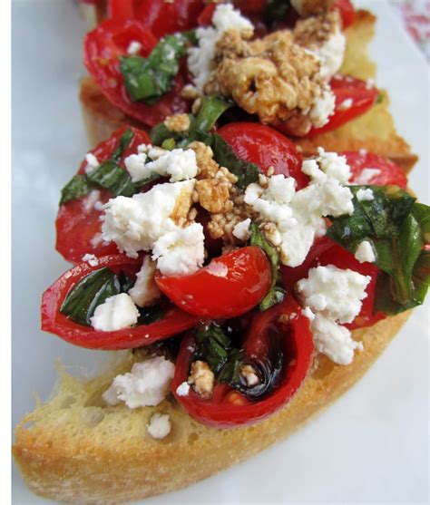 Bruschetta With Feta Cheese And Balsamic Vinegar Juliet Kennedy