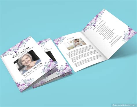 Celebration Of Life Announcement Template Printable Brochure