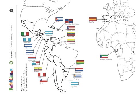 Spanish Speaking Countries Worksheet Rockalingua Dna Worksheet Map