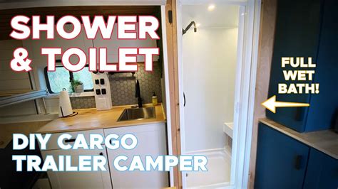 Cargo Trailer Bathroom - Full Shower & Toilet - YouTube