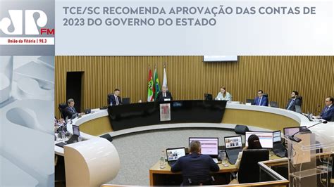 TCE SC RECOMENDA APROVAÇÃO DAS CONTAS DE 2023 DO GOVERNO DO ESTADO