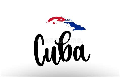 Cuba Country Text Typography Logo Icon Design Stock Vector