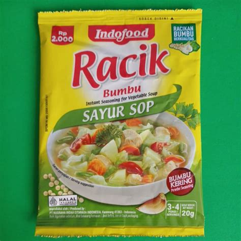 Jual Racik Indofood Bumbu Kering Sayur Sop Kemasan Gram Shopee