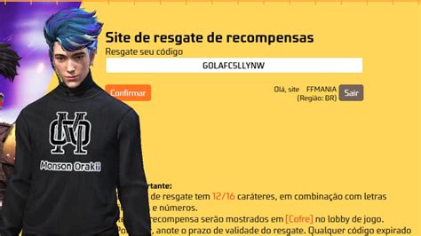 CODIGUIN FF novo código Free Fire Gola Alta 2023 veja como resgatar