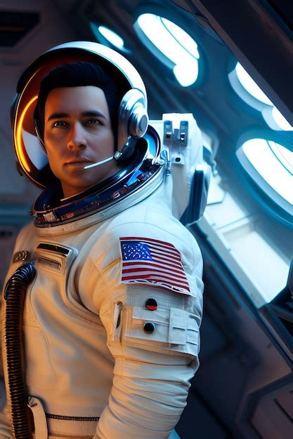 Premium Ai Image Female Astronaut Wearing Spacesuit