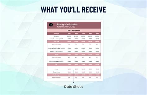 Profit Margin Chart Template in Excel, Google Sheets - Download ...