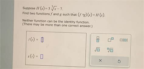 Solved Suppose H X X Find Two Functions F And G Such Chegg