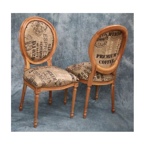 8 CHAISES MEDAILLON DONT 2 AVEC ACCOUDOIRS TOILE DE JUTE PREMIUM