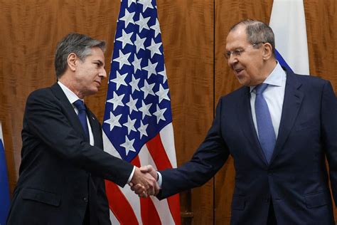 Us Secretary Of State Blinken And His Russian Counterpart Lavrov Meet