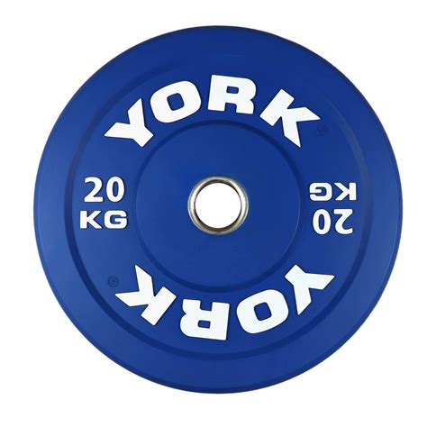 20kg Blue Bumper Plate York Fitness 07 3185 4040