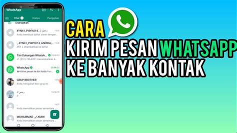 Cara Kirim Pesan Ke Semua Kontak Whatsapp Broadcast Di Wa Youtube