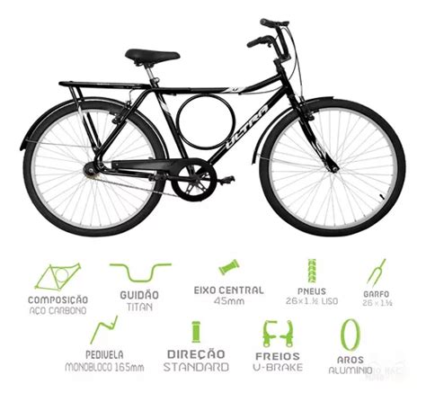 Bicicleta Para Adulto Jovem Freios V brake Aro 26 Garupeira Frete grátis