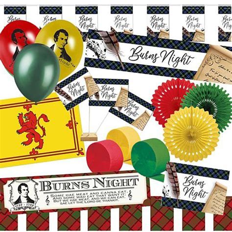 Burns Night Decoration Party Pack Burns Night Decorations Burns