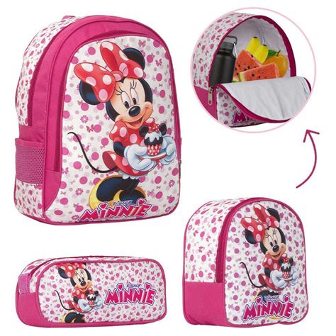 Kit Mochila Escolar Infantil Minnie Vermelha Casas Bahia