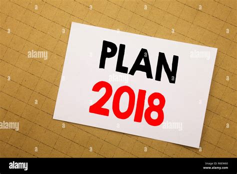 Conceptual Hand Writing Text Caption Inspiration Showing Plan 2018