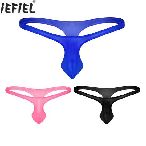 Mens Low Rise Breathable Bulge Pouch Bikini G String T Back Sexy Underwear Men Underwear And