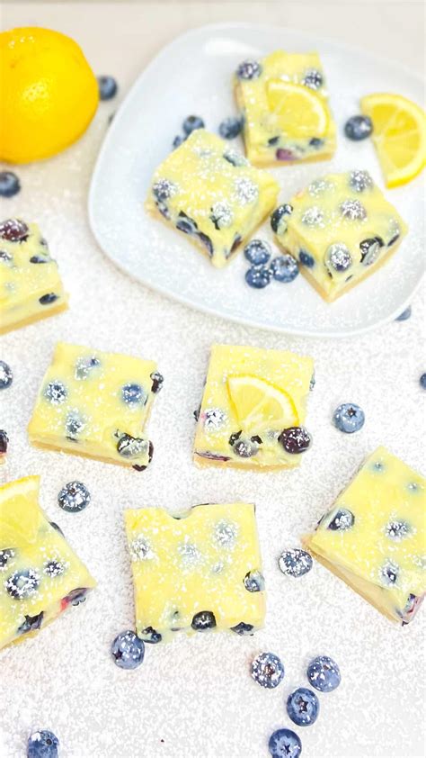 Lemon Blueberry Bars With Shortbread Crust R Recipes