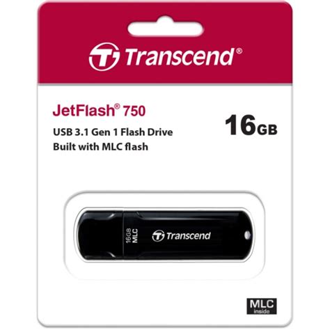 Купить USB флешка 16Gb Transcend JetFlash 750 USB 3.1 Gen 1 (USB 3.0 ...