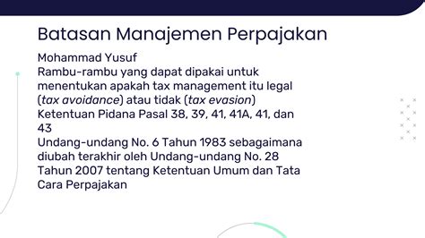 Presentasi Manajemen Perpajakan 1 Revpptx