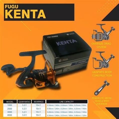 Jual Reel Fugu Kenta 2000 3000 10 1 BB Design BY JAPAN ONE WAY