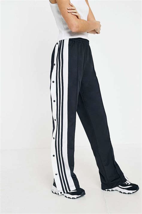 Adidas Originals Synthetic Adibreak 3 Stripe Black Taping Popper Track Pants Lyst