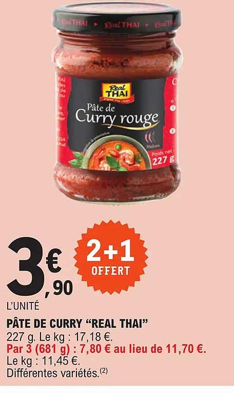 Promo Pâte De Curry real Thai chez E Leclerc iCatalogue fr