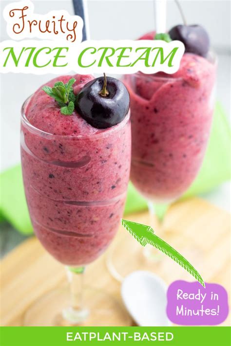 Fruity Vegan Nice Cream Recipe Vegan Nice Cream Nice Cream Vegan Desserts