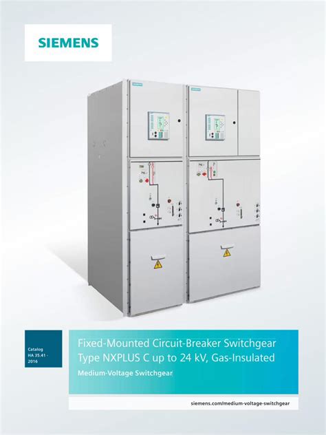 Pdf Fixed Mounted Circuit Breaker Switchgear Type Nxplus Fixed