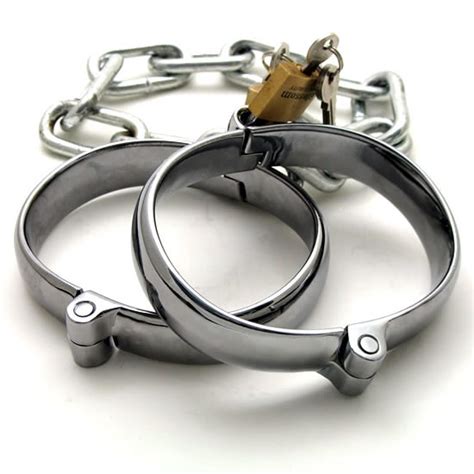 Unisex Luxury Stainless Steel Ankle Shackles With Locks Unisex Luxury