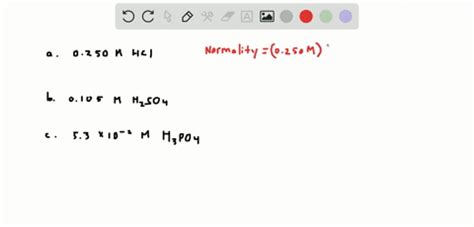 Solved Calculate The Normality Of Each Of The Following Solutions A