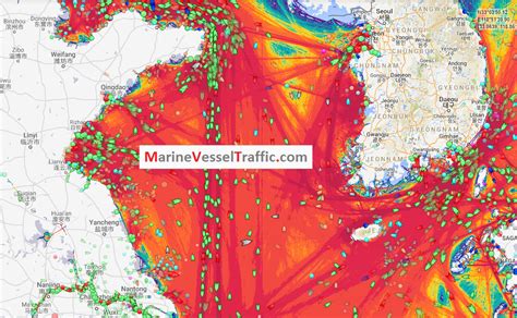 YELLOW SEA SHIPS MARINE TRAFFIC LIVE MAP